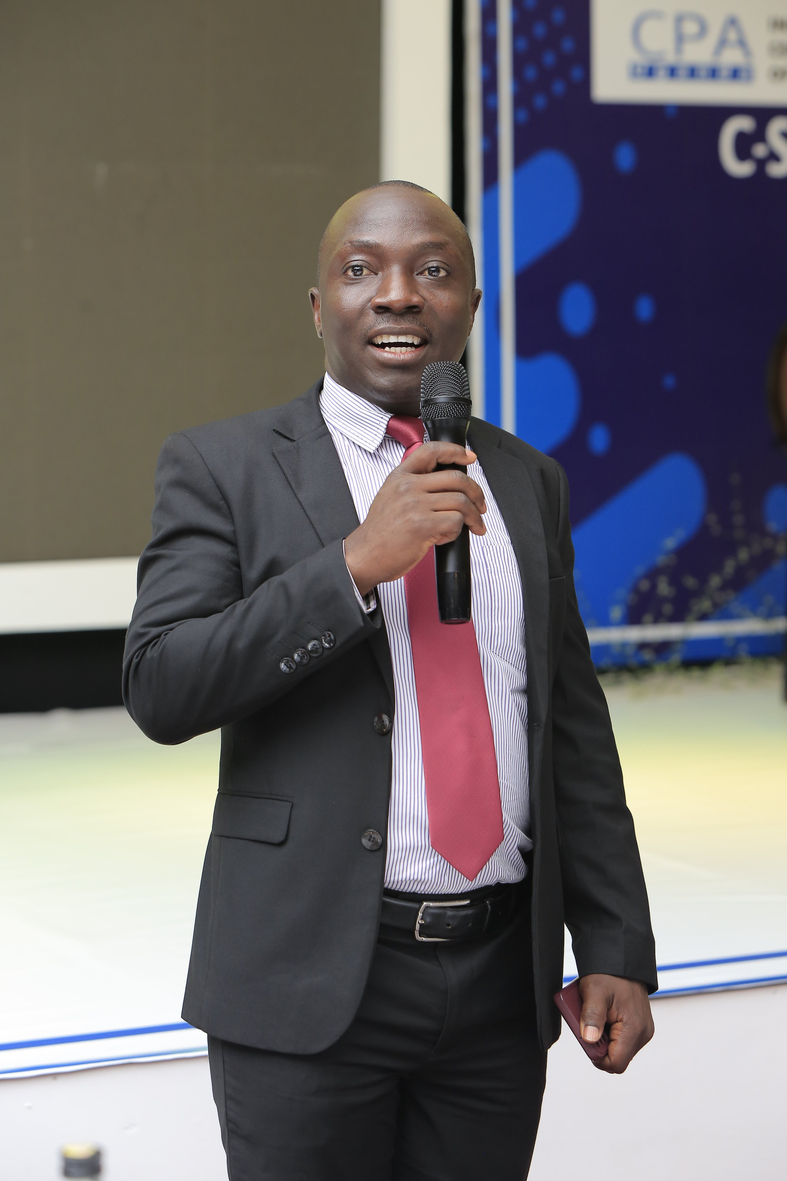 CPA Charles Lutimba, Director - Standards and Regulations ICPAU was the Master of Ceremonies at the 2nd C-suite Forum.