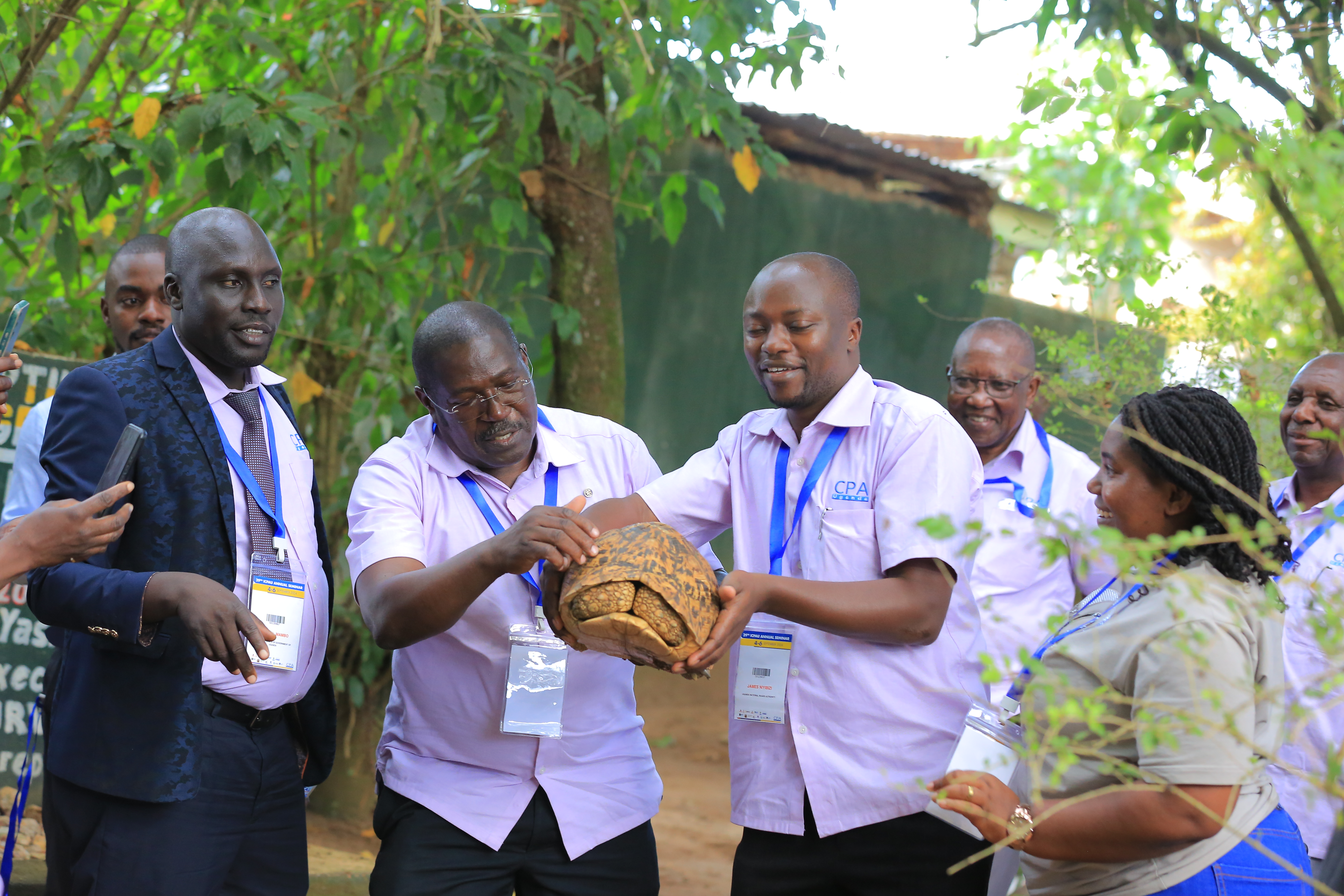 A cross-section of participants at the Uganda Reptile Village in Entebbe.