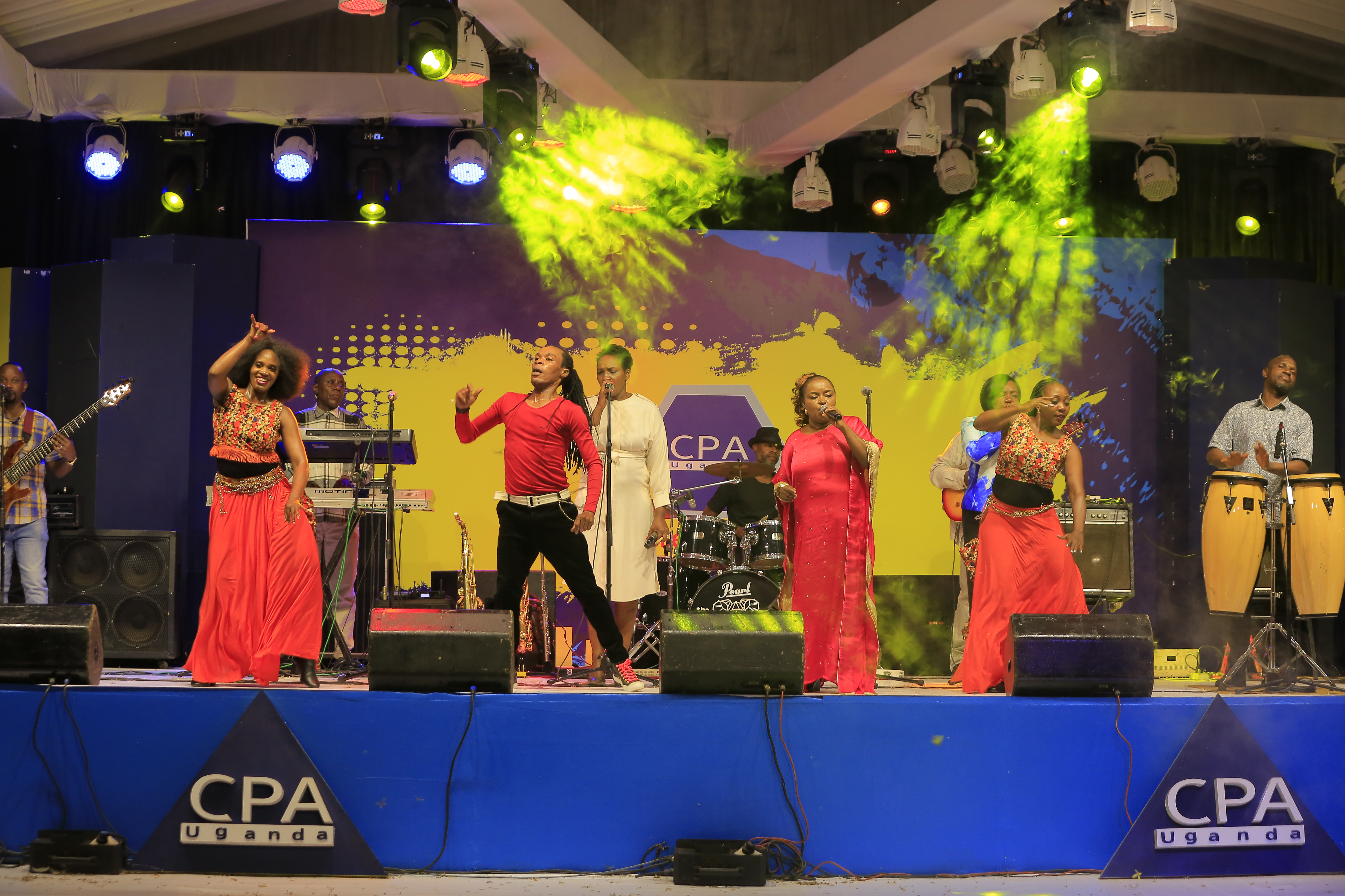 Band Night: Afrigo Band entertaining participants at the 12th Economic Forum on day one.
