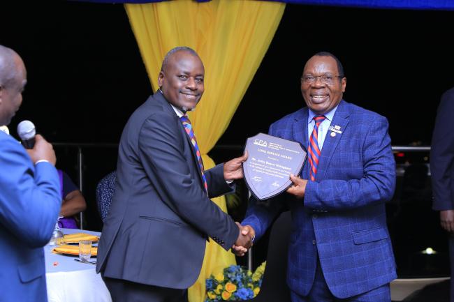 ICPAU Honours John Bosco Ntangaare for 26 Years of Service